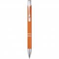 Moneta Druckkugelschreiber aus Aluminium (Blaue Tinte), Orange