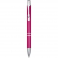 Moneta Druckkugelschreiber aus Aluminium (Blaue Tinte), Magenta