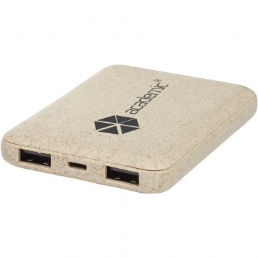 Logotrade werbemittel das Foto: Asama 5000 mAh Powerbank aus Weizenstroh