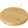 Atra 10 W magnetisches kabelloses Bambus Ladepad, Beige