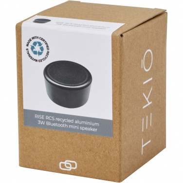 Logotrade Werbegeschenke das Foto: Rise 3 W Mini-Bluetooth®-Lautsprecher aus recyceltem RCS Aluminium 