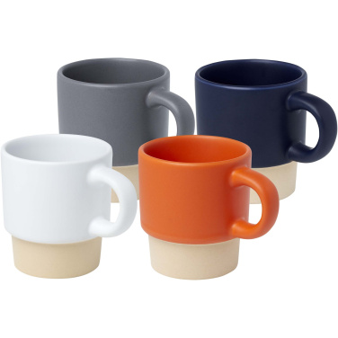 Logotrade werbemittel das Foto: Olympia 130 ml stapelbarer Expresso Becher mit Tonboden