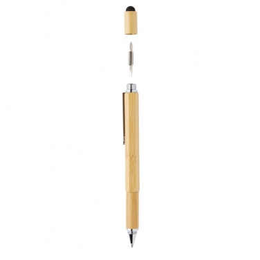 Logotrade Geschäftsgeschenke das Foto: 5-in-1 Bambus Tool-Stift