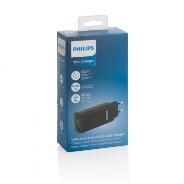 Logotrade werbemittel das Foto: Philips 65W Ultra-Schnell-PD 3-Port-USB-Wandladegerät