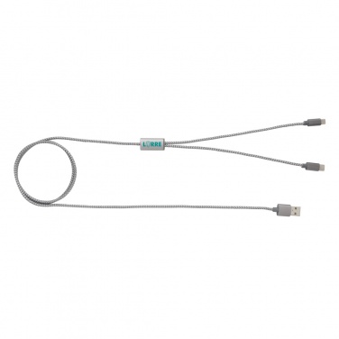 Logotrade Geschäftsgeschenke das Foto: 3-in-1 umwobenes Kabel
