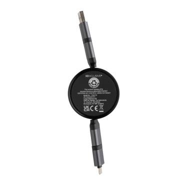 Logotrade Firmengeschenke das Foto: Terra aufrollbares 6-in-1-Kabel aus RCS recyceltem Aluminium