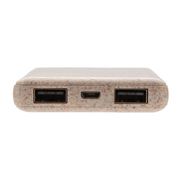 Logotrade werbemittel das Foto: Weizenstroh 5.000 mAh Pocket Powerbank