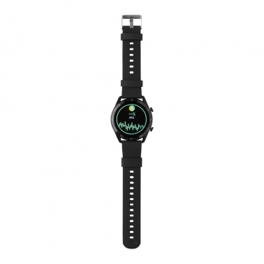 Logotrade Werbeartikel das Foto: Runde Fit Watch aus RCS recyceltem TPU