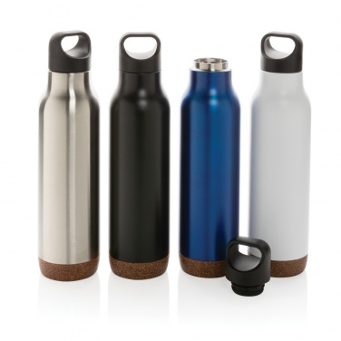 Logotrade Geschäftsgeschenke das Foto: Auslaufsichere Vakuum-Flasche mit Kork