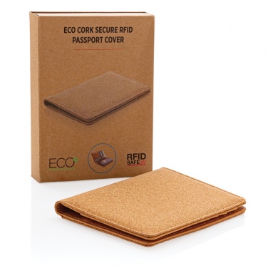 Logotrade werbemittel das Foto: Kork RFID Passport-Cover