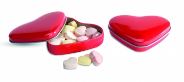 Logotrade Werbegeschenke das Foto: Herzdose mit Bonbons