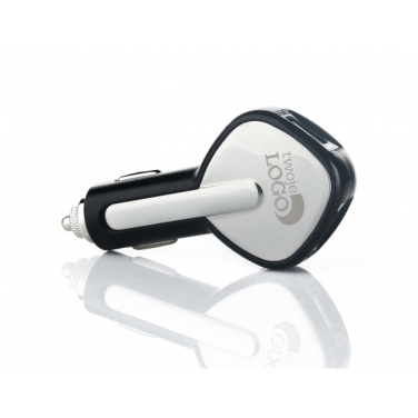 Logotrade Werbegeschenke das Foto: Duales USB-Autoladegerät