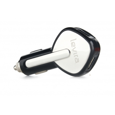 Logotrade Geschäftsgeschenke das Foto: Duales USB-Autoladegerät