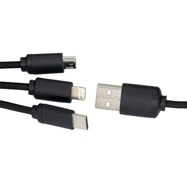 Logotrade werbemittel das Foto: 3in1 langes Kabel mit elighted Logo zum Gravieren, W201TG