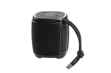 Logotrade Firmengeschenke das Foto: Bluetooth-Lautsprecher HERMON Schwarzwolf
