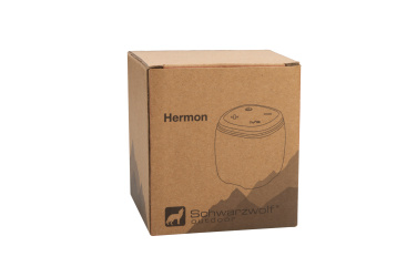 Logotrade Logogeschenke das Foto: Bluetooth-Lautsprecher HERMON Schwarzwolf