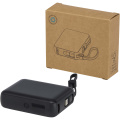 Acrux 35 W 10.000 mAh Tablet Powerbank mit integriertem Typ-C-Kabel aus recyceltem Kunststoff, Tiefschwarz