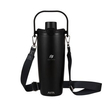 Logotrade Werbegeschenke das Foto: Avira Ayala Crossbody Duosip Becher aus RCS rec. Stahl