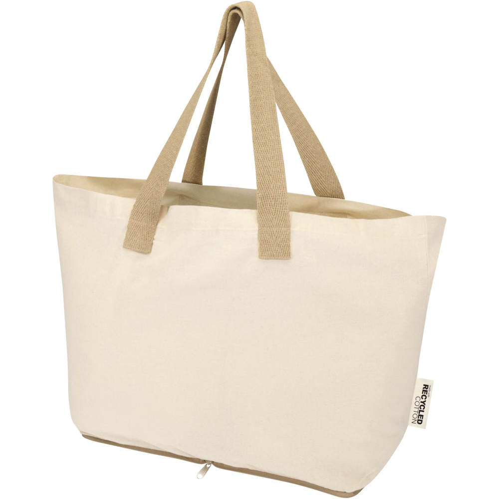 Logotrade Geschäftsgeschenke das Foto: Sierra 140 g/m² Faltbare Tragetasche aus GRS recycelter Baumwolle 7L