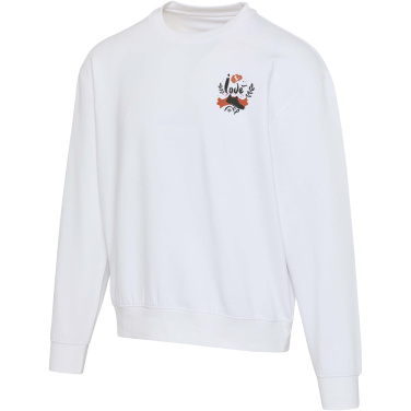 Logotrade Werbegeschenke das Foto: Boris Pullover mit Rundhalsausschnitt in Übergröße aus recycelter