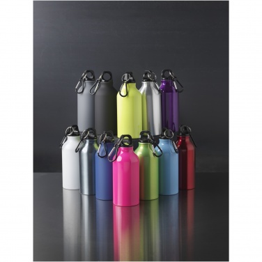 Logo trade promotional gifts picture of: Oregon 400 ml matte water bottle with carabiner