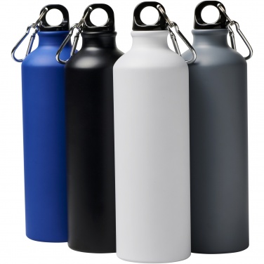 Logo trade business gifts image of: Oregon 770 ml matte water bottle with carabiner