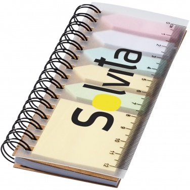 Logo trade business gifts image of: Spinner spiral notebook with coloured sticky notes