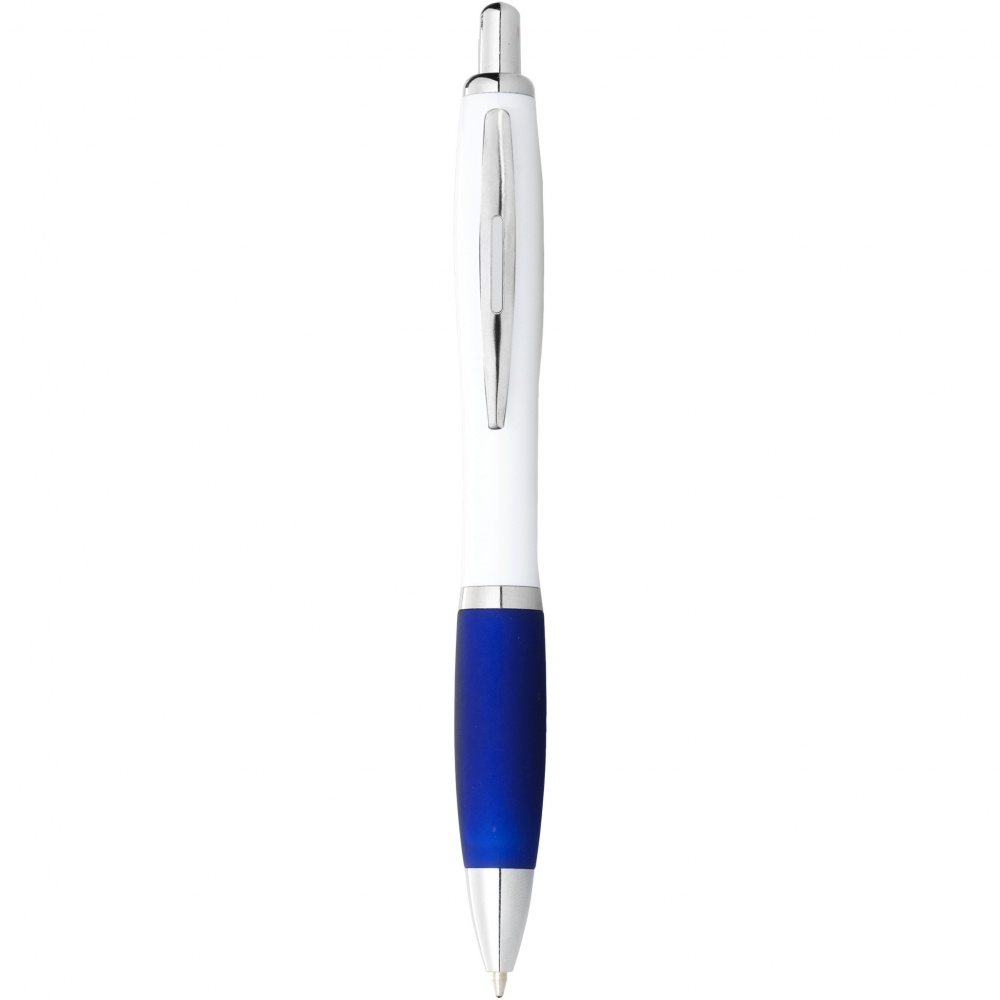 Logotrade business gifts photo of: Nash ballpoint pen white barrel and coloured grip