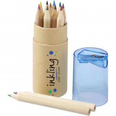 Logotrade corporate gift image of: Hef 12-piece coloured pencil set with sharpener
