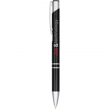 Logo trade promotional merchandise photo of: Moneta anodized aluminium click ballpoint pen