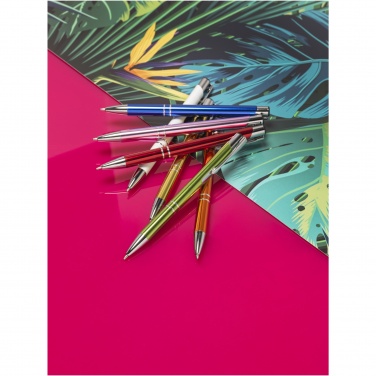 Logo trade promotional gift photo of: Moneta anodized aluminium click ballpoint pen