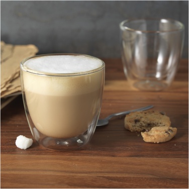 Logo trade corporate gifts image of: Boda 2-piece glass coffee cup set