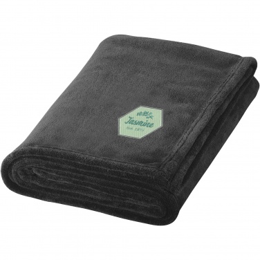 Logo trade promotional gift photo of: Bay extra soft coral fleece plaid blanket