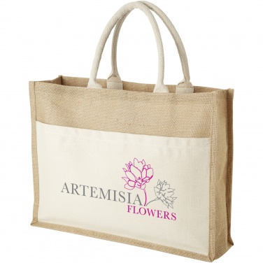Logotrade advertising products photo of: Mumbay cotton pocket jute tote bag 18L