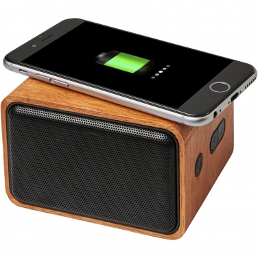 Logotrade promotional items photo of: Wooden 3W speaker with wireless charging pad