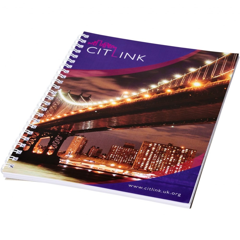 Logo trade promotional products image of: Desk-Mate® A5 spiral notebook