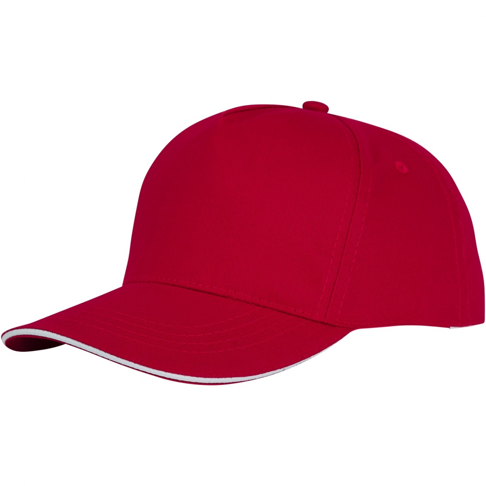 Logo trade promotional products image of: Ceto 5 panel sandwich cap