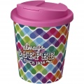 Brite-Americano® Espresso 250 ml tumbler with spill-proof lid, White / Pink