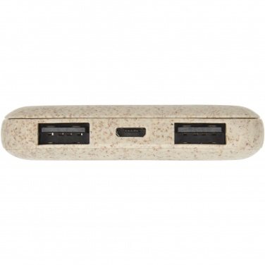 Logo trade promotional gift photo of: Asama 5000 mAh wheat straw power bank
