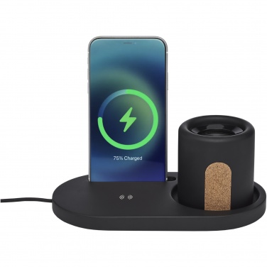 Logo trade promotional merchandise image of: Klip 5W wireless charging desk organizer