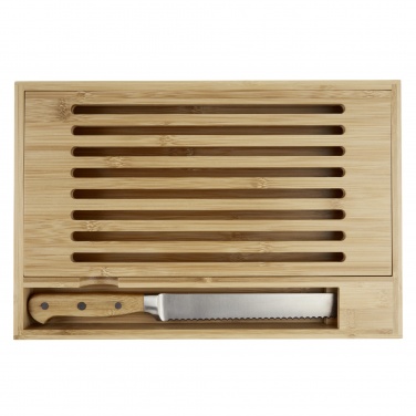 Logotrade promotional merchandise image of: Pao bamboo cutting board with knife