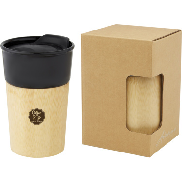 Logotrade advertising product image of: Pereira 320 ml porcelain mug with bamboo outer wall