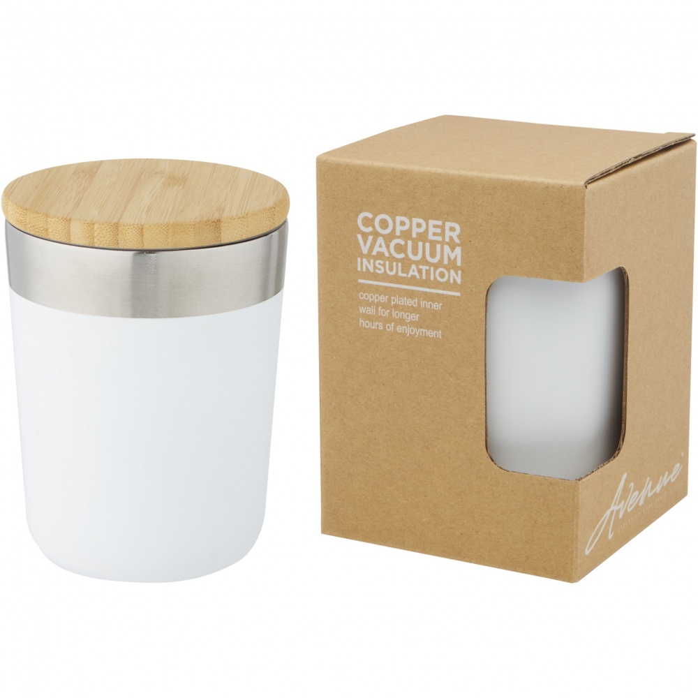Logo trade promotional giveaways picture of: Lagan 300 ml stainless steel tumbler with bamboo lid