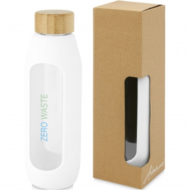 Logo trade business gifts image of: Tidan 600 ml borosilicate glass bottle with silicone grip