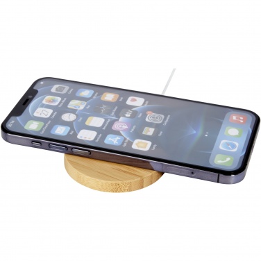 Logotrade promotional giveaways photo of: Atra 10W bamboo magnetic wireless charging pad