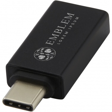 Logo trade promotional merchandise image of: ADAPT aluminum USB-C to USB-A 3.0 adapter