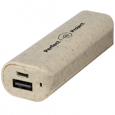 Logotrade business gifts photo of: Yoko 1200mAh wheat straw power bank
