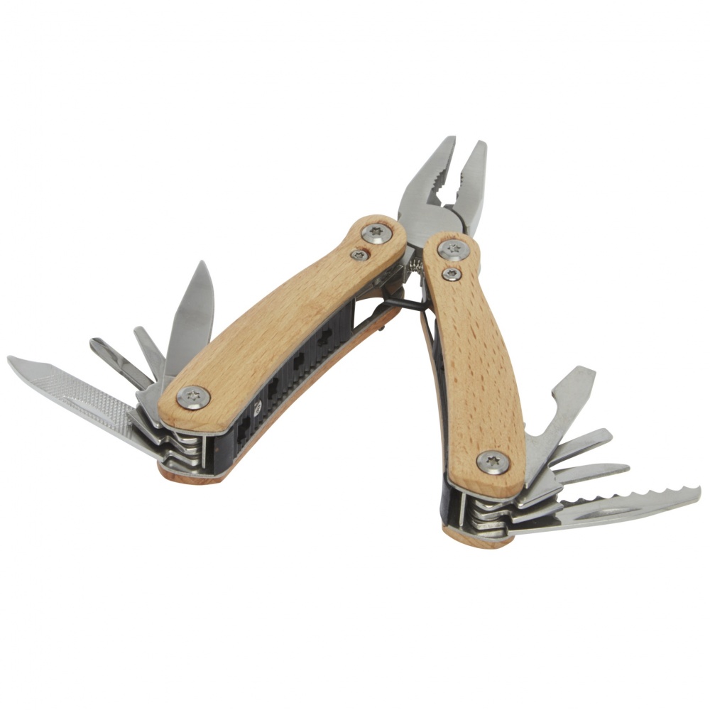 Logo trade promotional merchandise image of: Anderson 12-function medium wooden multi-tool