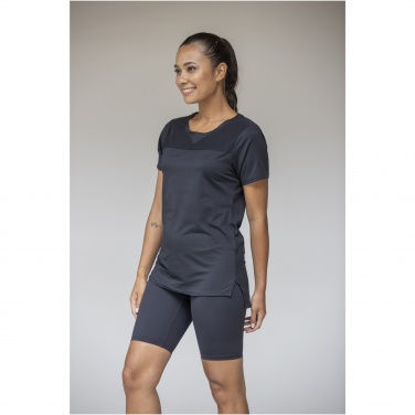Logo trade promotional giveaways image of: Borax short sleeve women's GRS recycled cool fit t-shirt