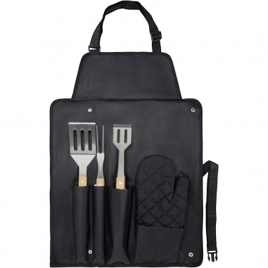 Logo trade promotional giveaways picture of: Gril 3-piece BBQ tools set and glove 